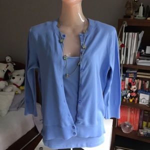 J CREW twin set tank top and matching sweater